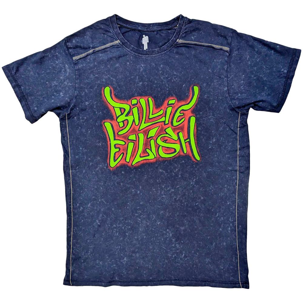 Billie Eilish - Graffiti Tshirt Homme - Bleu